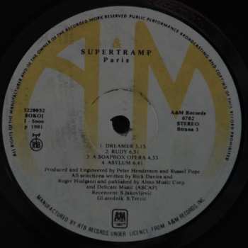 2LP Supertramp: Paris