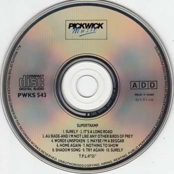 CD Supertramp: Supertramp