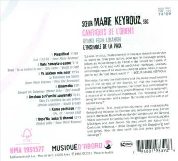 CD Sœur Marie Keyrouz: Cantiques De L'Orient = Hymns From Lebanon