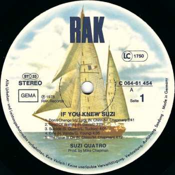 LP Suzi Quatro: If You Knew Suzi...