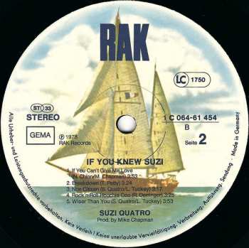 LP Suzi Quatro: If You Knew Suzi...