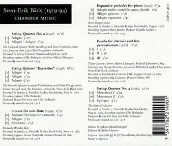 CD Sven-Erik Bäck: Chamber Music