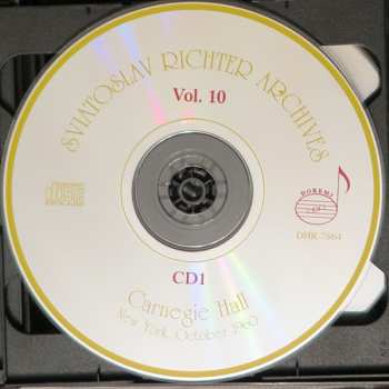 6CD/Caja Sviatoslav Richter: Carnegie Hall, New York, October 19, 23, 25, 28, 30, 1960 - Sviatoslav Richter Achives, Vol. 10