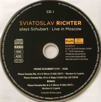 10CD/Caja Franz Schubert: Live In Moscow