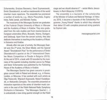 CD Szymon Laks: String Quartets