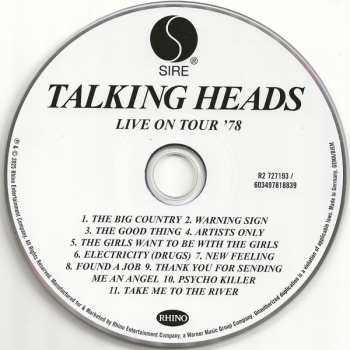 CD Talking Heads: Live On Tour '78