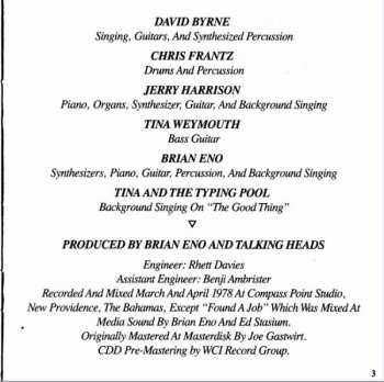 CD/DVD Talking Heads: More Songs About Buildings And Food