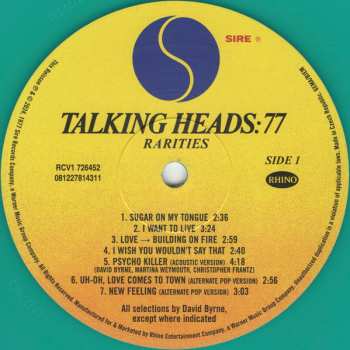 2LP Talking Heads: Talking Heads: 77  CLR | LTD