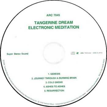 CD Tangerine Dream: Electronic Meditation LTD