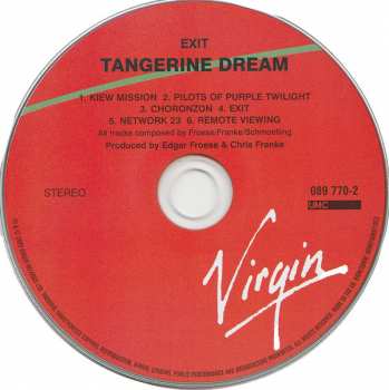 CD Tangerine Dream: Exit