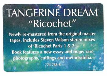 CD Tangerine Dream: Ricochet