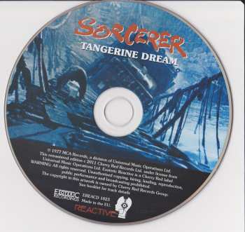 CD Tangerine Dream: Sorcerer (Music From The Original Motion Picture Soundtrack)