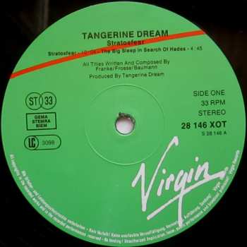 LP Tangerine Dream: Stratosfear