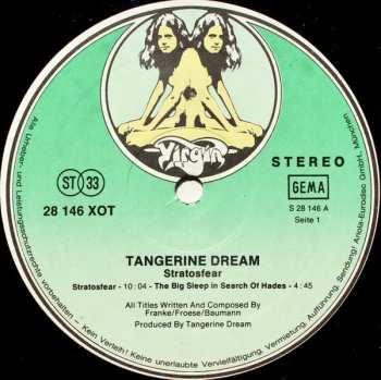 LP Tangerine Dream: Stratosfear