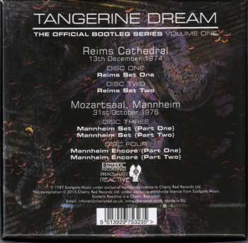 4CD/Caja Tangerine Dream: The Official Bootleg Series Volume One