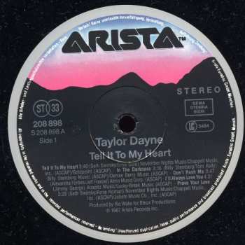 LP Taylor Dayne: Tell It To My Heart