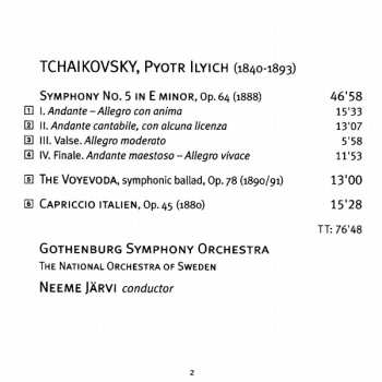SACD Pyotr Ilyich Tchaikovsky: Symphony No. 5 · Capriccio Italien · The Voyevoda