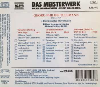CD Georg Philipp Telemann: 3 Darmstädter Ouverturen