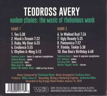 CD Teodross Avery: Harlem Stories: The Music Of Thelonious Monk