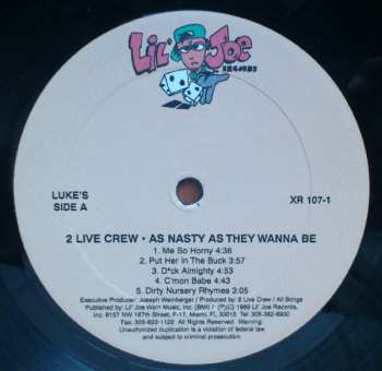 2LP The 2 Live Crew: As Nasty As They Wanna Be