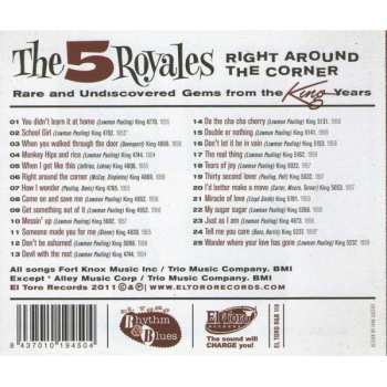 CD The 5 Royales: Right Around The Corner - Rare And Undiscovered Gems From The King Years