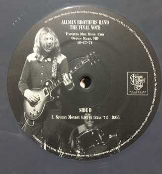 2LP The Allman Brothers Band: The Final Note (Painters Mill Music Fair Owings Mills, MD 10-17-71) LTD | NUM | CLR
