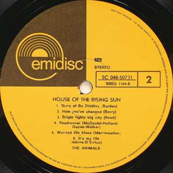 LP The Animals: House Of The Rising Sun