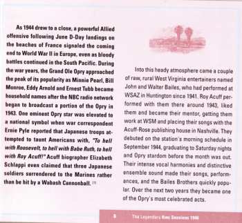 CD Bailes Brothers: Remember Me (The Legendary King Sessions 1946)