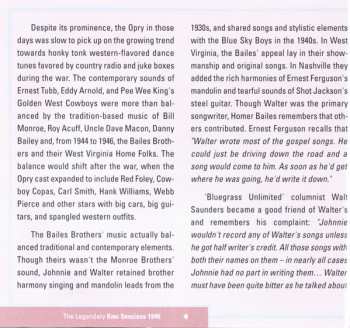 CD Bailes Brothers: Remember Me (The Legendary King Sessions 1946)