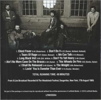 CD The Band: Woodstock The Full 1969 Festival Performance