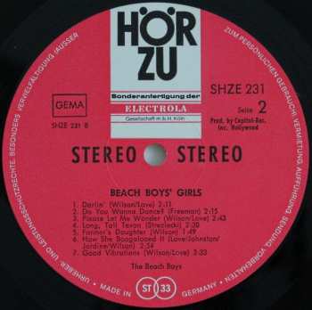 LP The Beach Boys: Beach Boys Girls