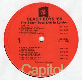 LP The Beach Boys: Beach Boys '69: The Beach Boys Live In London