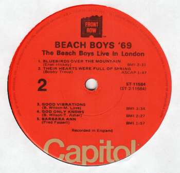 LP The Beach Boys: Beach Boys '69: The Beach Boys Live In London