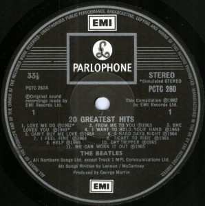 LP The Beatles: 20 Greatest Hits