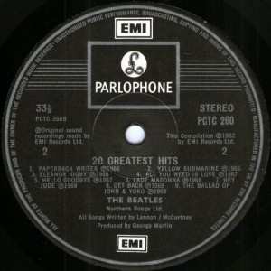 LP The Beatles: 20 Greatest Hits