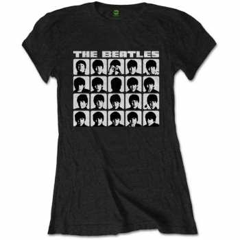 Merch The Beatles: Mujeres Camiseta Hard Days Night Faces Mono 