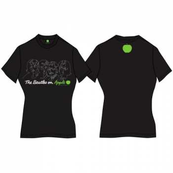 Merch The Beatles: Mujeres Camiseta On Apple 