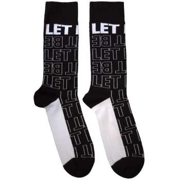Merch The Beatles: Calcetines tobilleros Let It Be Text Outlines Repeat