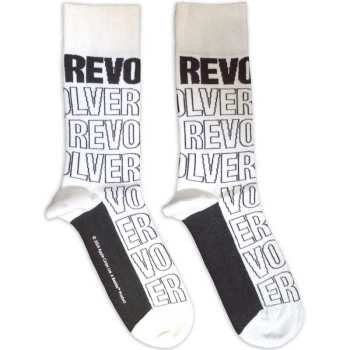 Merch The Beatles: Calcetines tobilleros Revolver Text Outlines Repeat