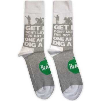 Mercancía The Beatles: The Beatles Unisex Ankle Socks: Rooftop Silhouettes & Apple