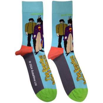 Mercancía The Beatles: The Beatles Unisex Ankle Socks: Sub & Band (light Blue) (uk Size 4 - 7) 36 - 42