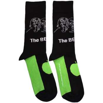 Merch The Beatles: Calcetines tobilleros White Album Faces Outlines & Apple