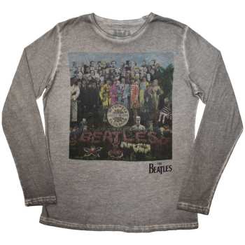 Merch The Beatles: Long Sleeve Camiseta Sgt Pepper Stone Wash