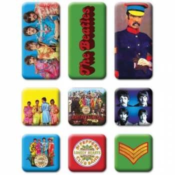 Merch The Beatles: Imán de nevera Set Sgt Pepper