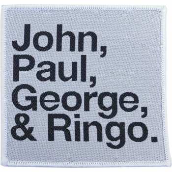 Merch The Beatles: Aplicación John, Paul, George, Ringo Black On White