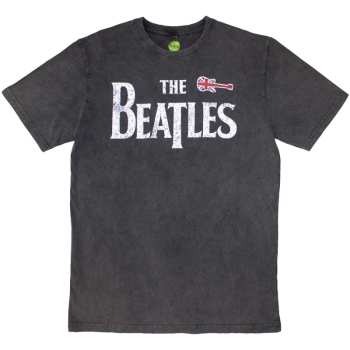 Merch The Beatles: Stone Wash Camiseta Guitar & Drop T