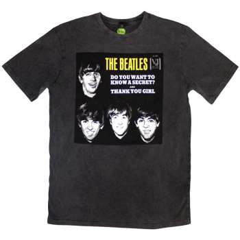 Merch The Beatles: Stone Wash Camiseta Vj Secret Sleeve