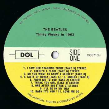 LP The Beatles: Thirty Weeks In 1963