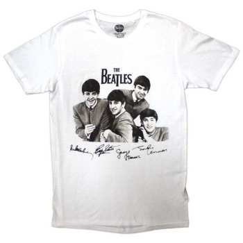Merch The Beatles: Camiseta Mop Tops & Signatures