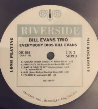 LP The Bill Evans Trio: Everybody Digs Bill Evans